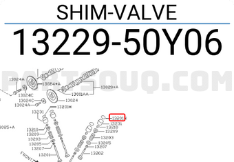 Nissan 1322950Y06 SHIM-VALVE