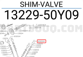 Nissan 1322950Y09 SHIM-VALVE