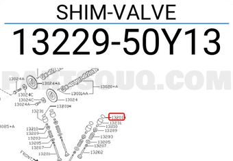 Nissan 1322950Y13 SHIM-VALVE