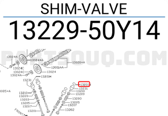 Nissan 1322950Y14 SHIM-VALVE