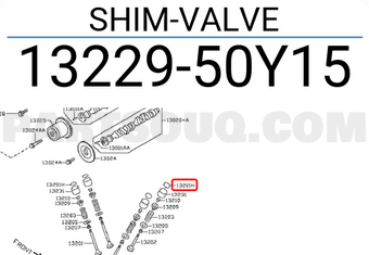 Nissan 1322950Y15 SHIM-VALVE