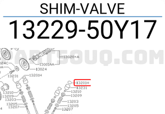 Nissan 1322950Y17 SHIM-VALVE