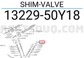 Nissan 1322950Y18 SHIM-VALVE