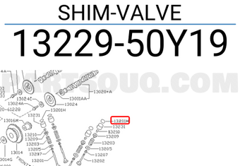 Nissan 1322950Y19 SHIM-VALVE