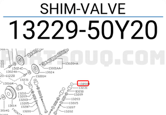 Nissan 1322950Y20 SHIM-VALVE