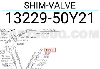 Nissan 1322950Y21 SHIM-VALVE