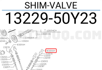 Nissan 1322950Y23 SHIM-VALVE
