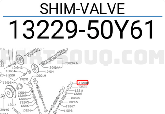 Nissan 1322950Y61 SHIM-VALVE