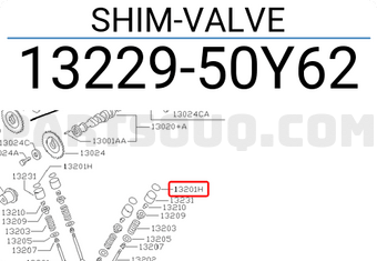 Nissan 1322950Y62 SHIM-VALVE