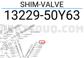 Nissan 1322950Y63 SHIM-VALVE