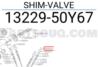 Nissan 1322950Y67 SHIM-VALVE