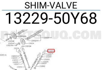 Nissan 1322950Y68 SHIM-VALVE