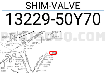 Nissan 1322950Y70 SHIM-VALVE