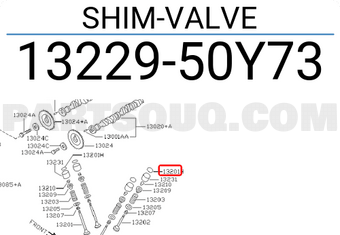 Nissan 1322950Y73 SHIM-VALVE