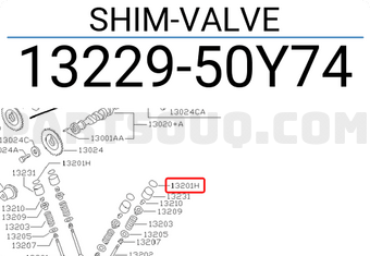 Nissan 1322950Y74 SHIM-VALVE
