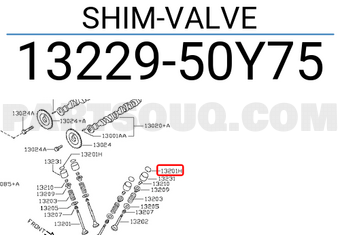 Nissan 1322950Y75 SHIM-VALVE