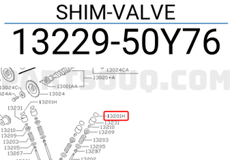 Nissan 1322950Y76 SHIM-VALVE