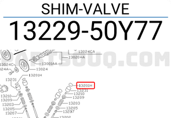 Nissan 1322950Y77 SHIM-VALVE