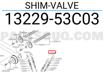 Nissan 1322953C03 SHIM-VALVE