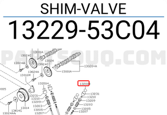 Nissan 1322953C04 SHIM-VALVE