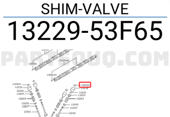 Nissan 1322953F65 SHIM-VALVE