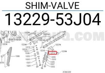 Nissan 1322953J04 SHIM-VALVE