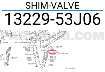 Nissan 1322953J06 SHIM-VALVE