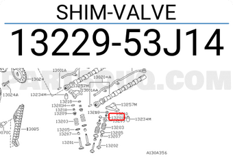 Nissan 1322953J14 SHIM-VALVE