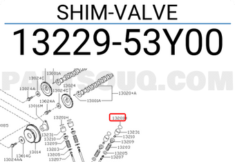 Nissan 1322953Y00 SHIM-VALVE