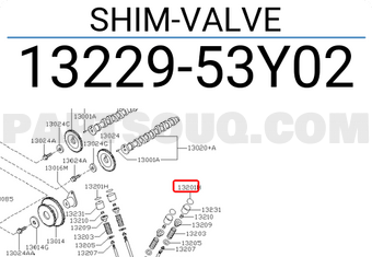 Nissan 1322953Y02 SHIM-VALVE