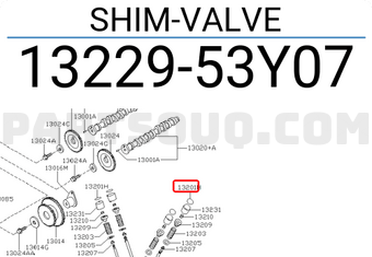 Nissan 1322953Y07 SHIM-VALVE