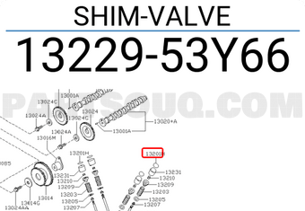 Nissan 1322953Y66 SHIM-VALVE