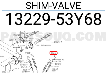 Nissan 1322953Y68 SHIM-VALVE