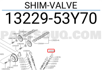 Nissan 1322953Y70 SHIM-VALVE