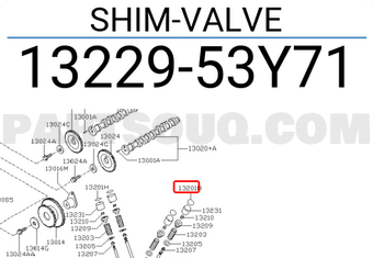 Nissan 1322953Y71 SHIM-VALVE