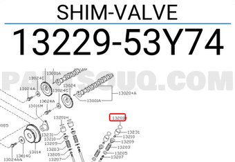Nissan 1322953Y74 SHIM-VALVE
