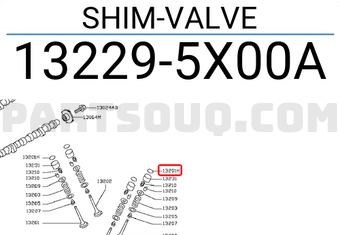 Nissan 132295X00A SHIM-VALVE