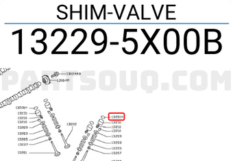 Nissan 132295X00B SHIM-VALVE