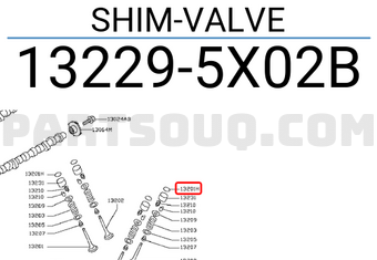 Nissan 132295X02B SHIM-VALVE