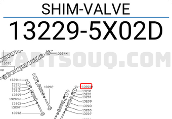 Nissan 132295X02D SHIM-VALVE