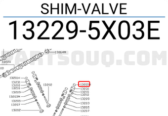 Nissan 132295X03E SHIM-VALVE