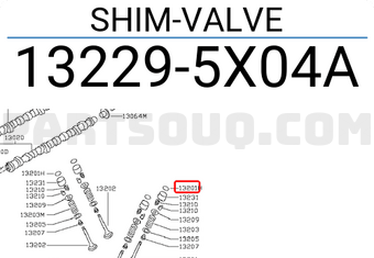 Nissan 132295X04A SHIM-VALVE