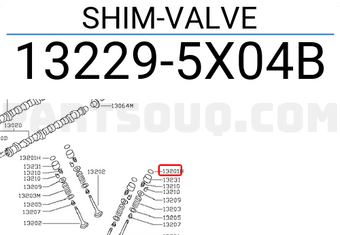 Nissan 132295X04B SHIM-VALVE