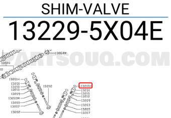 Nissan 132295X04E SHIM-VALVE