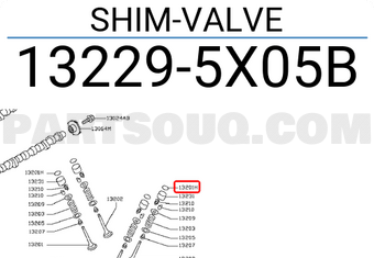 Nissan 132295X05B SHIM-VALVE