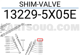 Nissan 132295X05E SHIM-VALVE