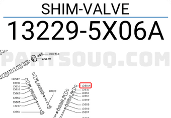 Nissan 132295X06A SHIM-VALVE