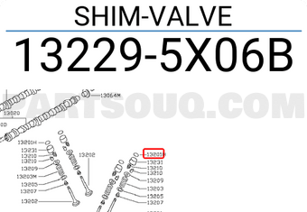 Nissan 132295X06B SHIM-VALVE