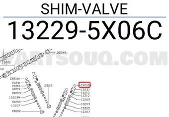 Nissan 132295X06C SHIM-VALVE