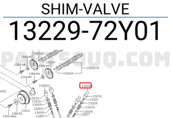 Nissan 1322972Y01 SHIM-VALVE